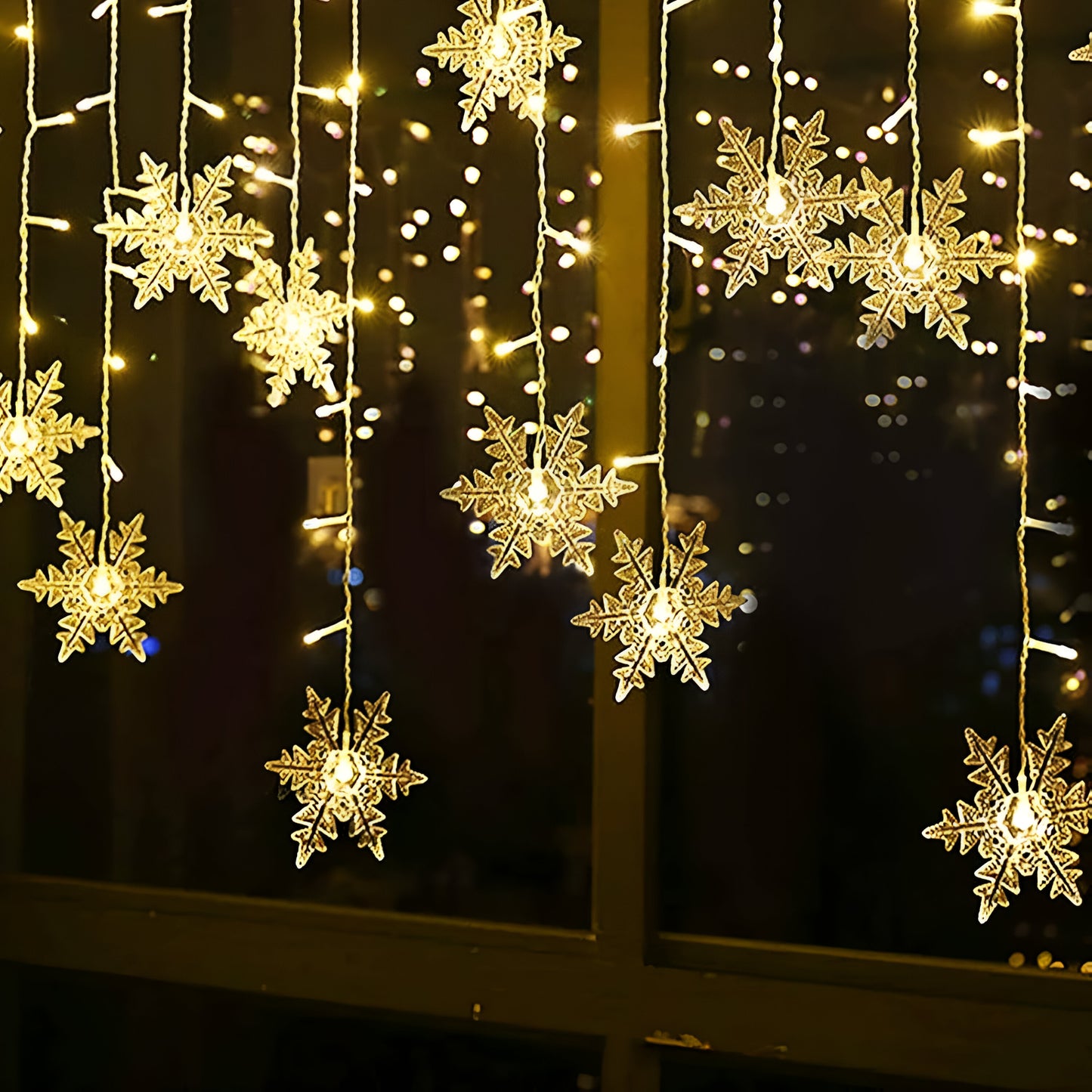 The Snowfall Curtain Lights