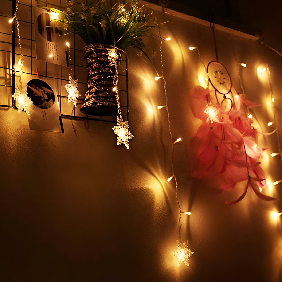 The Snowfall Curtain Lights