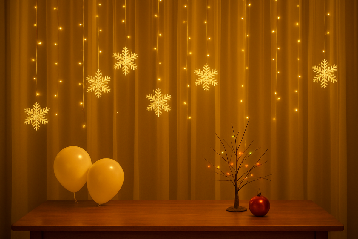 The Snowfall Curtain Lights