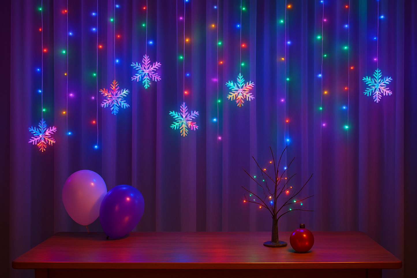 The Snowfall Curtain Lights